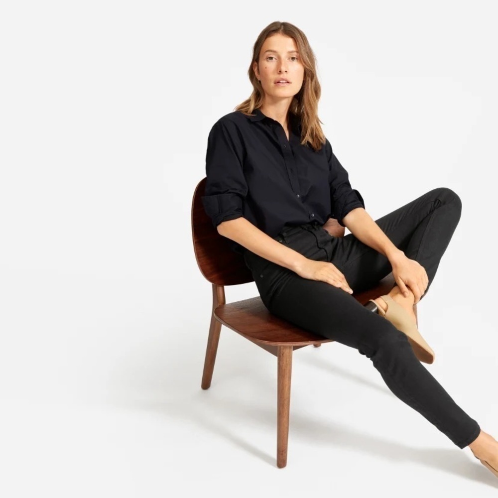Everlane The Mid-Rise Skinny Jean black 27R NWT